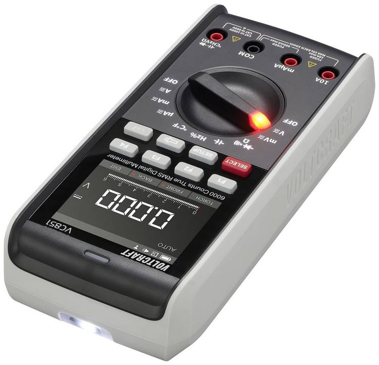 Produktbild: VOLTCRAFT VC851 Hand-Multimeter digital LoZ CAT III 1000 V, CAT IV 600 V Anzeige (Counts): 6000