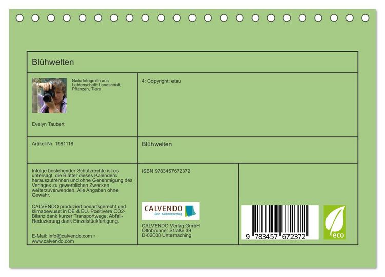 Produktbild: Bl&uuml;hwelten (Tischkalender 2026 DIN A5 quer), CALVENDO Monatskalender