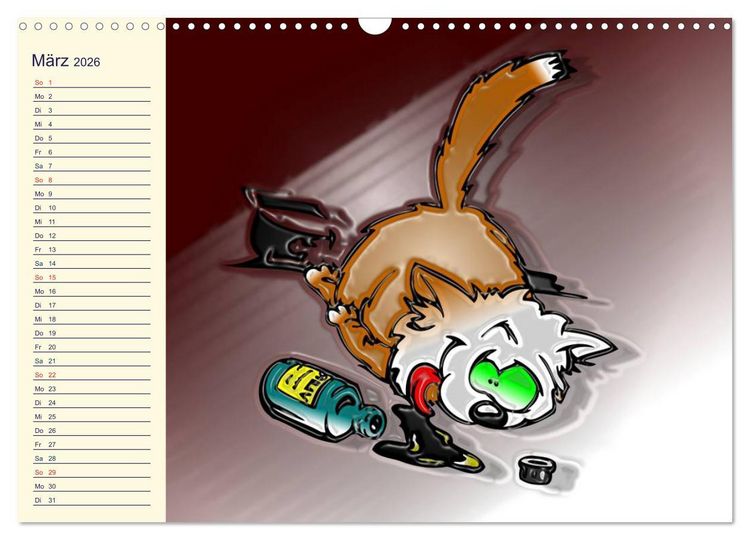Produktbild: Alles f&uuml;r die Katz! Lustiger Katzen-Planer (Wandkalender 2026 DIN A3 quer), CALVENDO Monatskalender