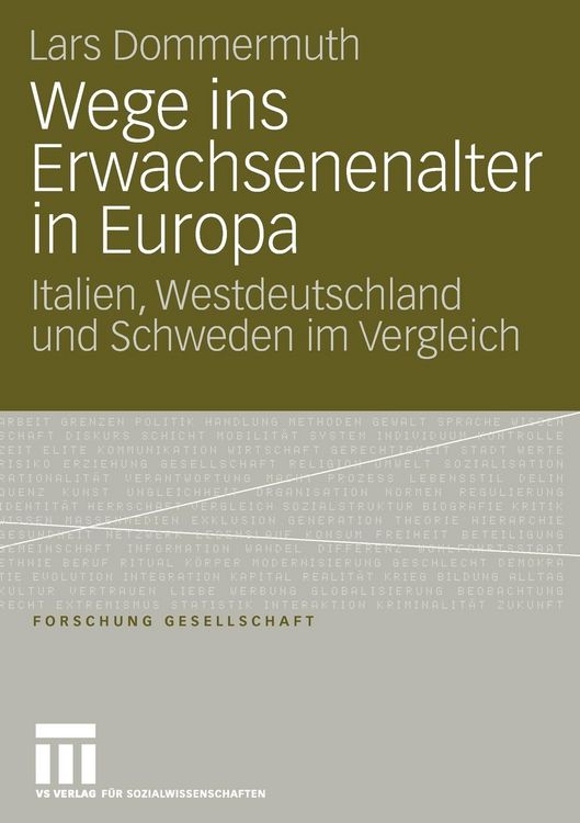 Produktbild: Wege ins Erwachsenenalter in Europa