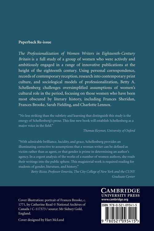 Produktbild: The Professionalization of Women Writers in Eighteenth-Century Britain