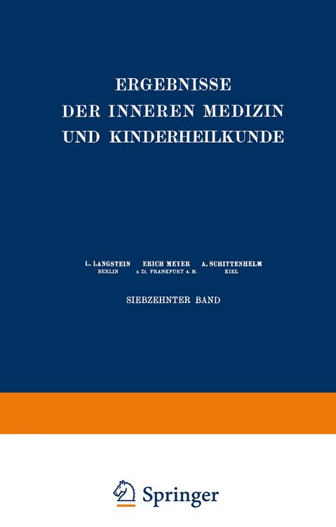 Produktbild: Ergebnisse der Inneren Medizin und Kinderheilkunde