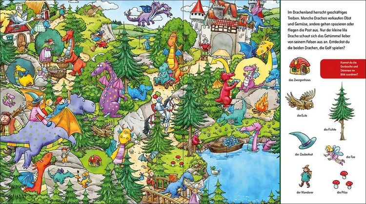 Produktbild: Suche und finde! Sound-Wimmelbuch - Drachen und Ritter