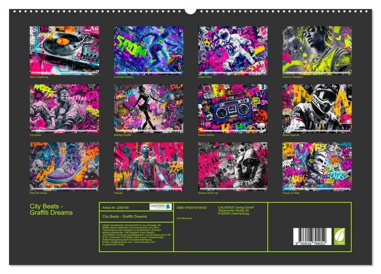 Produktbild: City Beats - Graffiti Dreams (hochwertiger Premium Wandkalender 2027 DIN A2 quer), Kunstdruck in Hochglanz