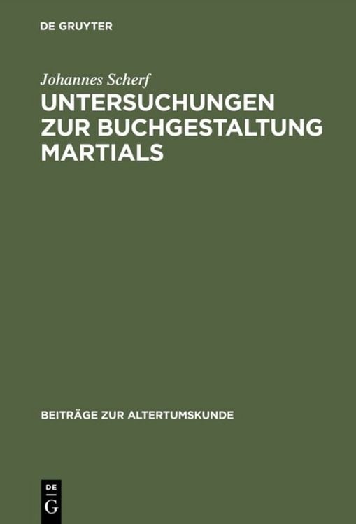 Produktbild: Untersuchungen zur Buchgestaltung Martials