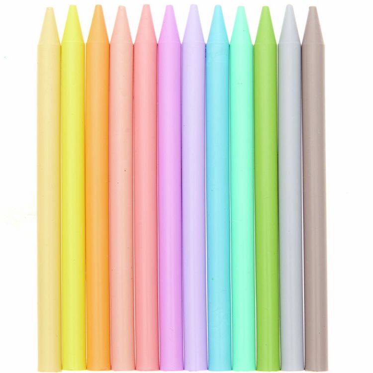 Produktbild: Wachsmalstifte Pastell, 12 St&uuml;ck, 115x7,6mm