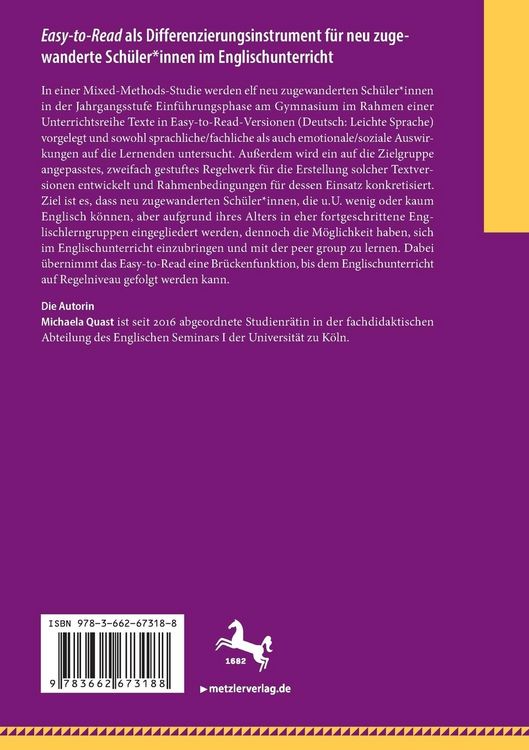 Produktbild: Easy-to-Read als Differenzierungsinstrument f&uuml;r neu zugewanderte Sch&uuml;ler*innen im Englischunterricht