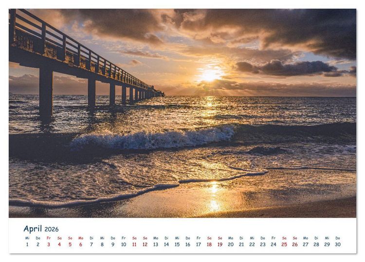 Produktbild: Verliebt in R&uuml;gen (Wandkalender 2026 DIN A3 quer), CALVENDO Monatskalender