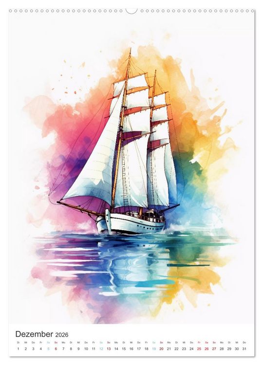 Produktbild: Segeln und Regatta (hochwertiger Premium Wandkalender 2026 DIN A2 hoch), Kunstdruck in Hochglanz