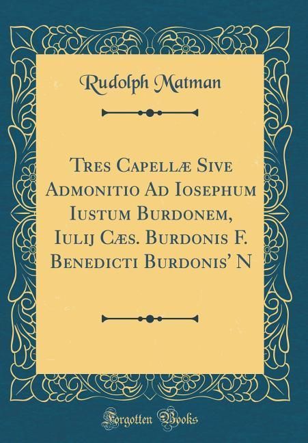 Produktbild: Lat-Tres Capellae Sive Admonit