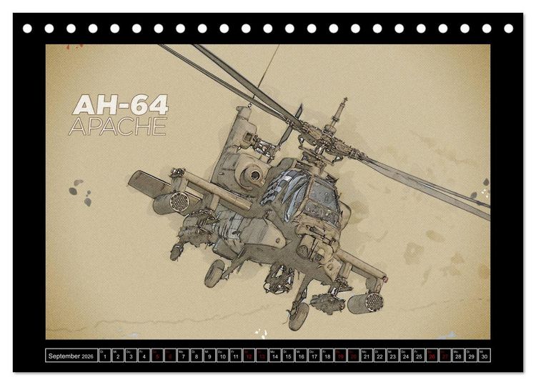 Produktbild: Aero Action Art - Luftfahrt Kunst (Tischkalender 2026 DIN A5 quer), CALVENDO Monatskalender