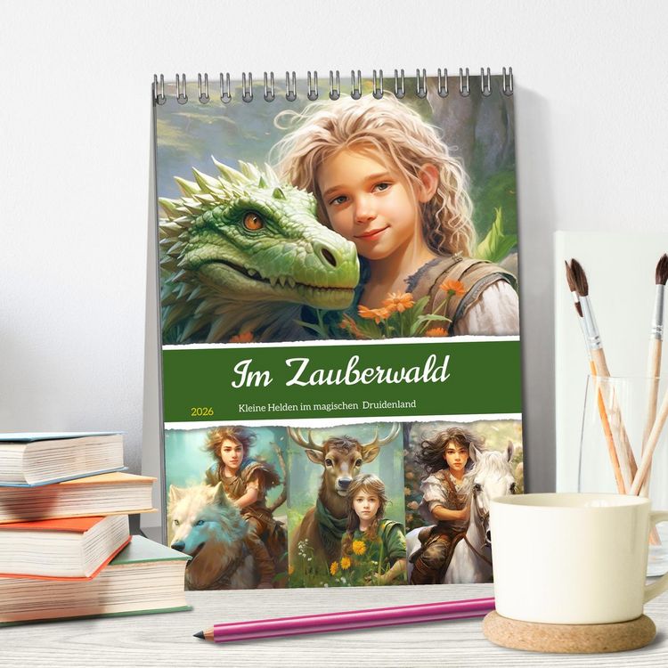 Produktbild: Im Zauberwald. Kleine Helden im magischen Druidenland (Tischkalender 2026 DIN A5 hoch), CALVENDO Monatskalender