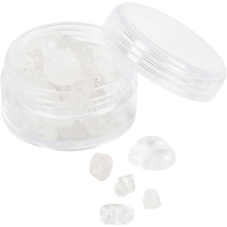 Produktbild: Creativ Company Kristallperlen, Klarer Quarz, D 7-12 mm, Lochgr&ouml;&szlig;e 1 mm, Transparente Farben, 63 Stk