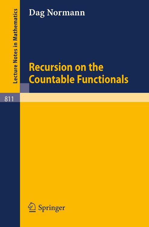 Produktbild: Recursion on the Countable Functionals
