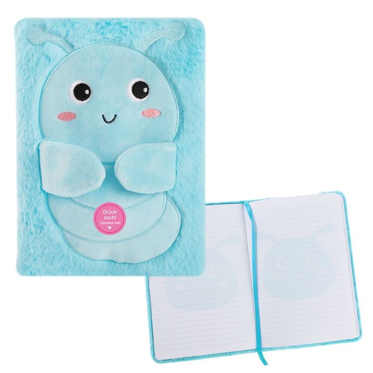 Produktbild: Idena Notizbuch Fluffy Raupe liniert 80 Blatt 80g/m&sup2; DIN A5