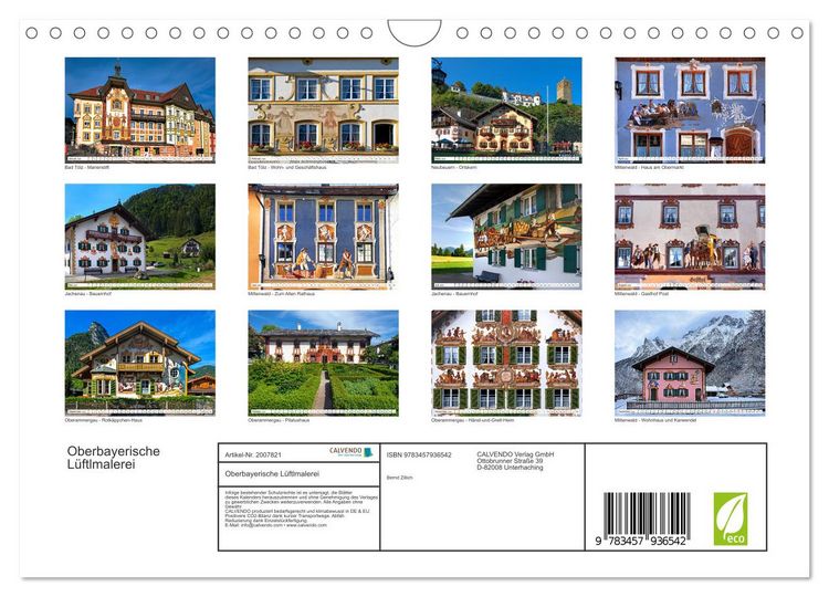 Produktbild: Oberbayerische L&uuml;ftlmalerei (Wandkalender 2026 DIN A4 quer), CALVENDO Monatskalender