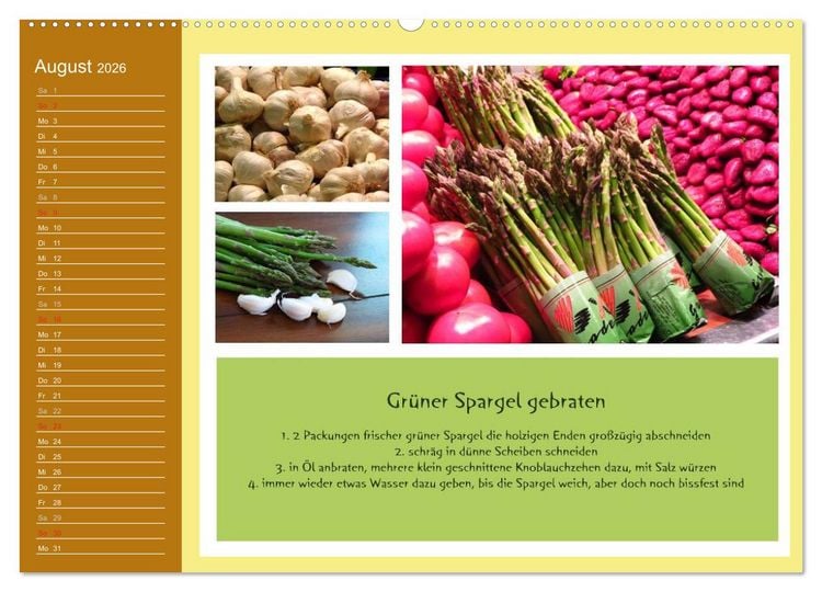 Produktbild: Meine Mallorca Rezepte (Wandkalender 2026 DIN A2 quer), CALVENDO Monatskalender