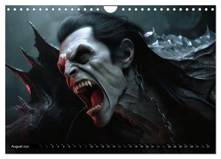 Produktbild: Vampire Nachtkreaturen (Wandkalender 2026 DIN A4 quer), CALVENDO Monatskalender