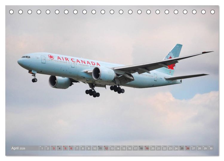 Produktbild: Flugzeuge - Eindrucksvolle Riesen am Himmel (Tischkalender 2026 DIN A5 quer), CALVENDO Monatskalender