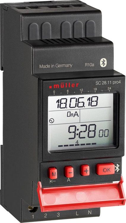Produktbild: M&uuml;ller SC 28.11 pro4 24V ACDC Hutschienen-Zeitschaltuhr digital 24 V/DC, 24 V/AC 4000W