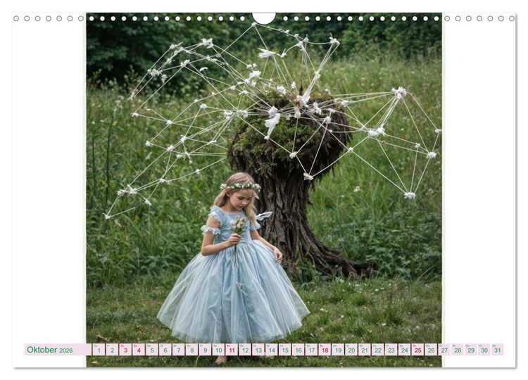 Produktbild: Feenfl&uuml;gel und L&auml;cheln KI - Die zauberhafte Welt der Feenkinder (Wandkalender 2026 DIN A3 quer), CALVENDO Monatskalender