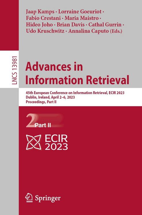 Produktbild: Advances in Information Retrieval