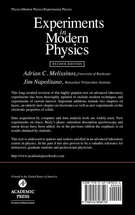 Produktbild: Experiments in Modern Physics