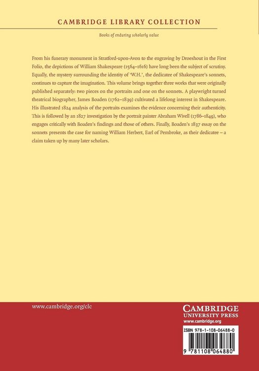 Produktbild: Portraits of Shakespeare, and on the Sonnets of Shakespeare