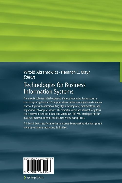 Produktbild: Technologies for Business Information Systems