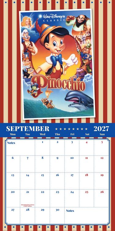 Produktbild: Disney Vintage Posters &ndash; Disney Filmplakate &ndash; Offizieller Kalender 2027 &ndash; Wandkalender
