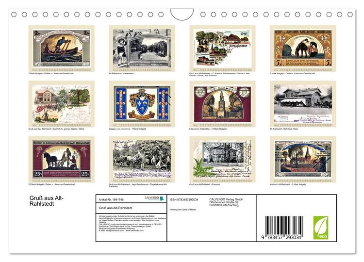 Produktbild: Gru&szlig; aus Alt-Rahlstedt (Wandkalender 2026 DIN A4 quer), CALVENDO Monatskalender
