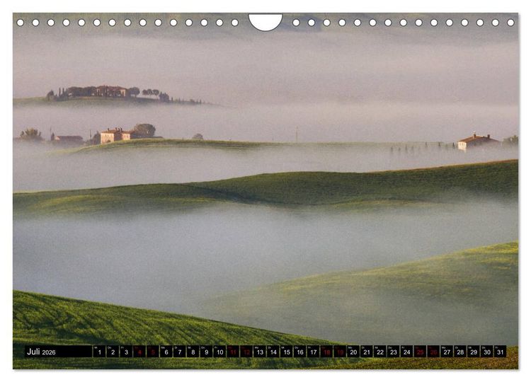 Produktbild: Toskana - Inseln im Nebel (Wandkalender 2026 DIN A4 quer), CALVENDO Monatskalender
