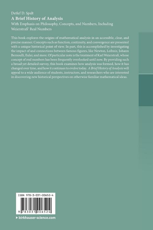 Produktbild: A Brief History of Analysis