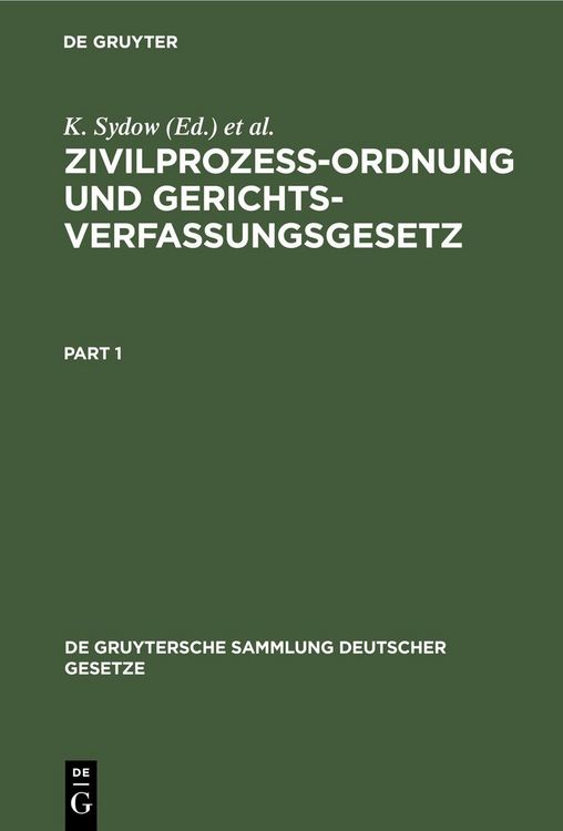 Produktbild: Zivilproze&szlig;ordnung und Gerichtsverfassungsgesetz