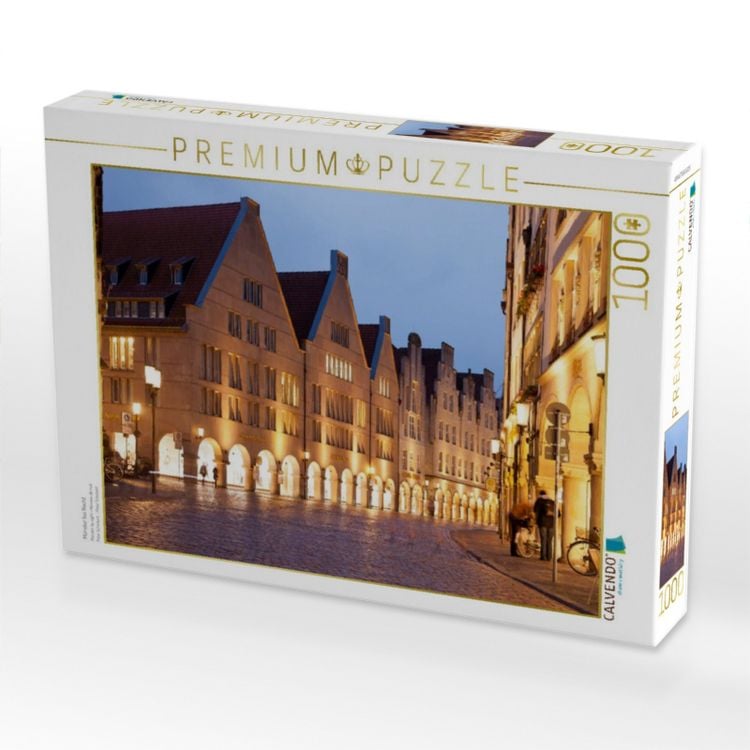 Produktbild: CALVENDO Puzzle M&uuml;nster bei Nacht | 1000 Teile Lege-Gr&ouml;&szlig;e 64x48cm Foto-Puzzle f&uuml;r gl&uuml;ckliche Stunden