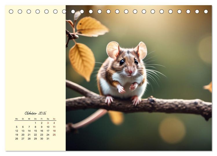 Produktbild: Goldige M&auml;use im Gr&uuml;nen (Tischkalender 2026 DIN A5 quer), CALVENDO Monatskalender