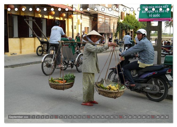 Produktbild: Menschen in Vietnam (Tischkalender 2026 DIN A5 quer), CALVENDO Monatskalender