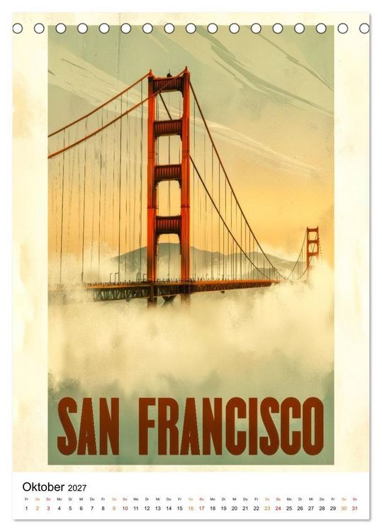 Produktbild: USA - Retro Journeys (Tischkalender 2027 DIN A5 hoch), CALVENDO Monatskalender
