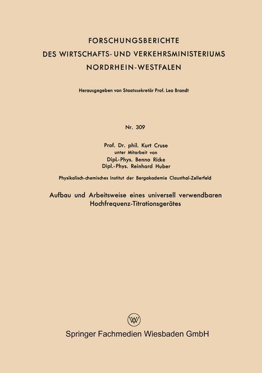 Produktbild: Aufbau und Arbeitsweise eines universell verwendbaren Hochfrequenz-Titrationsger&auml;tes