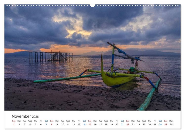 Produktbild: Java, Indonesian Island in the Ring of Fire (High Quality Premium Wall Calendar 2026 DIN A2 landscape),CALVENDO 12 Month Wall Calendar
