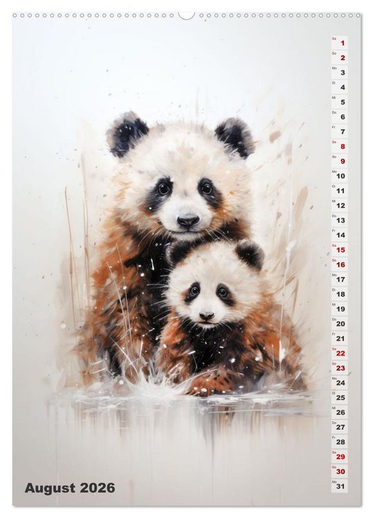 Produktbild: Niedliche Tierfamilien (hochwertiger Premium Wandkalender 2026 DIN A2 hoch), Kunstdruck in Hochglanz