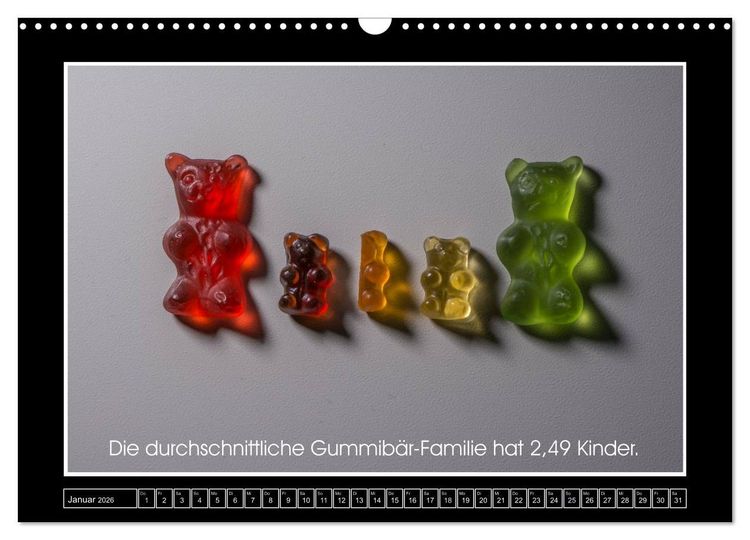Produktbild: Wissenswertes aus der Welt der Gummib&auml;ren (Wandkalender 2026 DIN A3 quer), CALVENDO Monatskalender