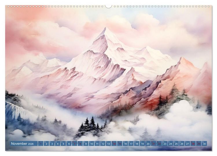 Produktbild: Die Magie der Bergwelt (hochwertiger Premium Wandkalender 2026 DIN A2 quer), Kunstdruck in Hochglanz