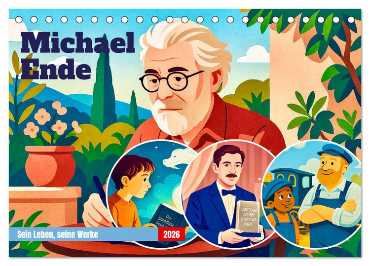 Produktbild: Michael Ende (Tischkalender 2026 DIN A5 quer), CALVENDO Monatskalender