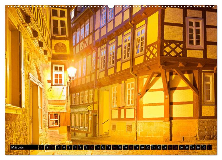 Produktbild: QUEDLINBURG F&Uuml;R NACHTSCHW&Auml;RMER (Wandkalender 2026 DIN A2 quer), CALVENDO Monatskalender