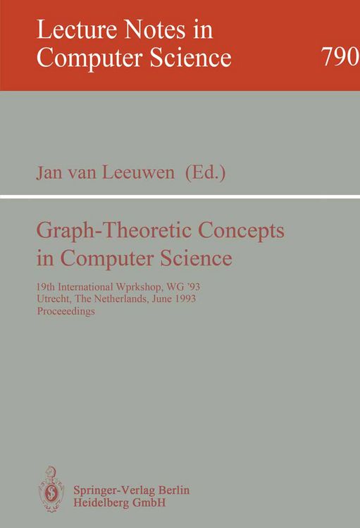 Produktbild: Graph-Theoretic Concepts in Computer Science
