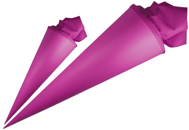Produktbild: URSUS Schult&uuml;ten Bastel-Schult&uuml;te mit Filzmanschette, eosin, H&ouml;he: 35 cm, Durchmesser: 11,5 cm