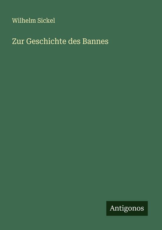 Produktbild: Zur Geschichte des Bannes