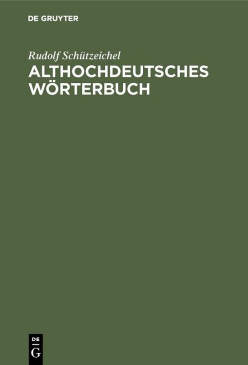Produktbild: Althochdeutsches W&ouml;rterbuch