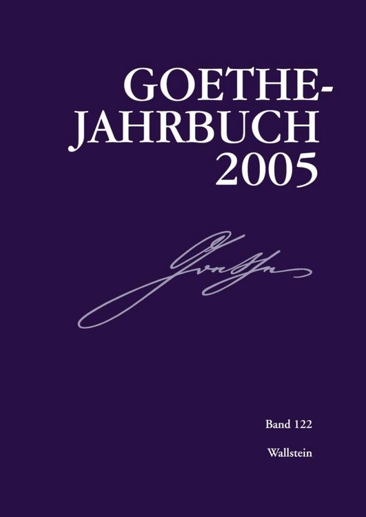 Produktbild: Goethe-Jahrbuch 122, 2005